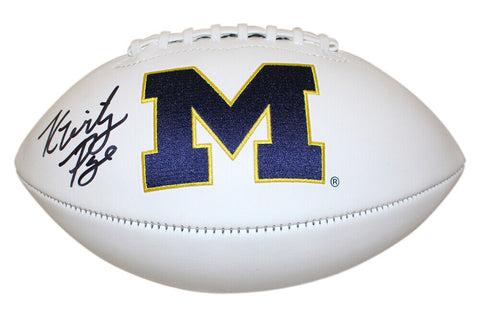 Kwity Paye Autographed Michigan Wolverines Logo Football Beckett 38938