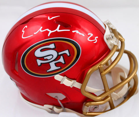 Elijah Mitchell Signed San Francisco 49ers Flash Speed Mini Helmet-Beckett WHolo