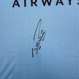 Framed Autographed/Signed Sergio Kun Aguero 35x39 Man City Jersey Beckett COA #2