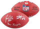 Travis Kelce & Jason Kelce "New Heights" Signed Official "Duke" Nfl Football BAS