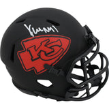 Xavier Worthy Autographed Kansas City Chiefs Eclipse Mini Helmet FAN 48829