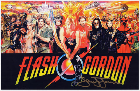 Sam J. Jones Signed Flash Gordon 11x17 Print - (SCHWARTZ SPORTS COA)