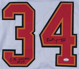 Dexter Jackson Signed Buccaneers Jersey (JSA COA) Inscribed "S.B. XXXVII MVP"