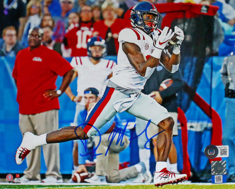 DK Metcalf Autographed Ole Miss Rebels 8x10 Catch Photo-Beckett W Hologram *Blue