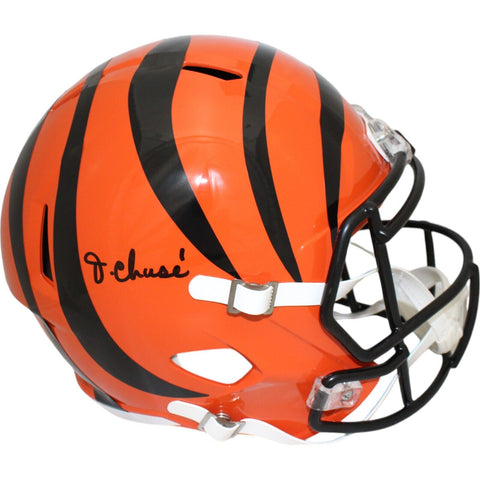 Ja'Marr Chase Autographed/Signed Cincinnati Bengals F/S Helmet Beckett 39826