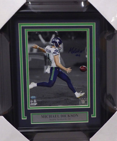 MICHAEL DICKSON AUTOGRAPHED SIGNED FRAMED 8X10 PHOTO SEAHAWKS MCS HOLO 154887