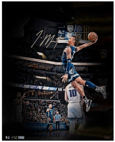 JA MORANT Autographed Grizzlies "Flight" 16" x 20" Photograph PANINI LE 112