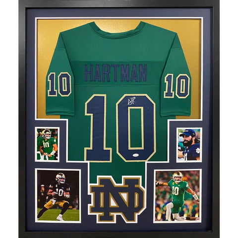 Sam Hartman Autographed Signed Framed Notre Dame Jersey JSA