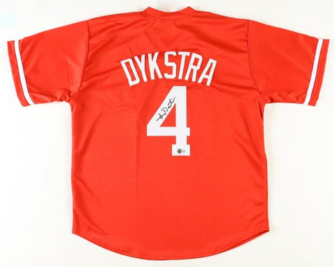 Lenny Dykstra Signed Philadelphia Phillies Day Jersey (Beckett) Phils Outfielder