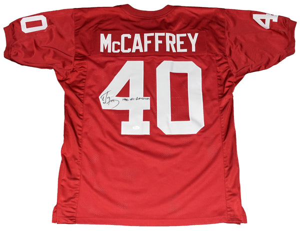 ED McCAFFREY SIGNED AUTOGRAPHED STANFORD CARDINAL #40 JERSEY JSA