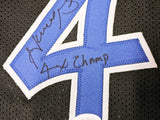 ORLANDO MAGIC HORACE GRANT AUTOGRAPHED BLACK JERSEY "4X CHAMPS" JSA 215708