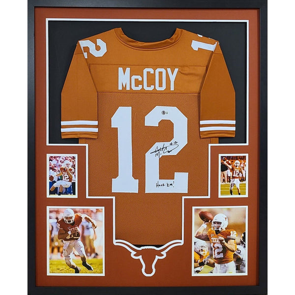 Colt McCoy Autographed Signed Framed Texas Longhorns Jersey BECKETT