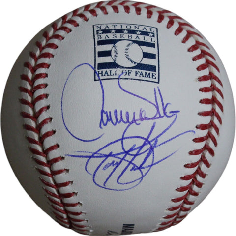 Todd Helton Larry Walker Autographed Colorado Rockies OML HOF Baseball TRI 47411