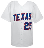 Rafael Palmeiro (RANGERS) Signed White Custom Baseball Jersey - (SCHWARTZ COA)