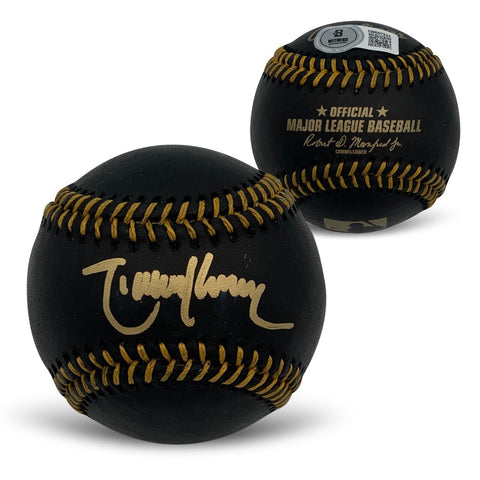 Randy Johnson Autographed MLB Signed Black Baseball Beckett COA + Case