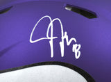 Justin Jefferson Autographed Vikings F/S Speed Authentic Helmet - Beckett W Holo