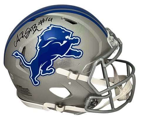 AMON-RA ST BROWN AUTOGRAPHED DETROIT LIONS AUTHENTIC SPEED HELMET BECKETT