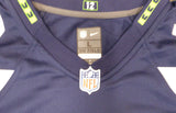 SEAHAWKS SHAQUEM GRIFFIN AUTOGRAPHED BLUE NIKE JERSEY SIZE L MCS HOLO 134402