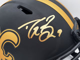 DREW BREES AUTOGRAPHED SAINTS ECLIPSE FULL SIZE AUTHENTIC HELMET BECKETT 197042