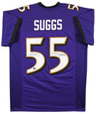 Terrell Suggs "T-Sizzle" Authentic Signed Purple Pro Style Jersey BAS Witnessed