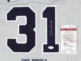 Dave Winfield Signed New York Yankees Career Highlight Stat Jersey (JSA COA) DH