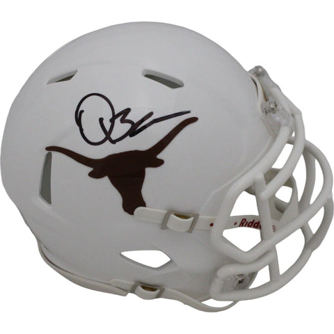 Quinn Ewers Autographed/Signed Texas Longhorns Speed Mini Helmet Beckett 47638