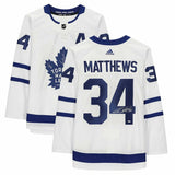 AUSTON MATTHEWS Autographed Authentic Captain White Adidas Jersey FANATICS