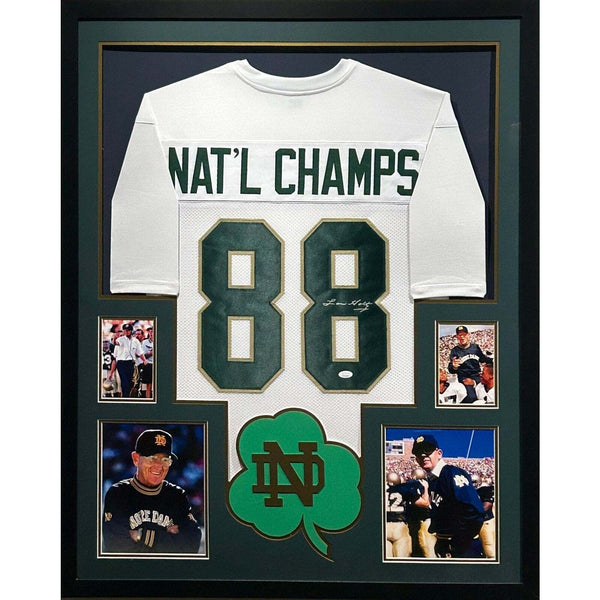 Lou Holtz Autographed Signed Framed Notre Dame 1988 Jersey JSA