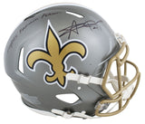 Saints Alvin Kamara "LKA" Signed Flash Full Size Speed Proline Helmet BAS Wit