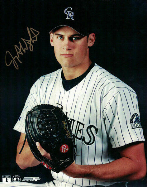 Jamey Wright Autographed/Signed Colorado Rockies 8x10 Photo 13924 PF