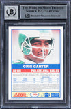 Eagles Cris Carter Signed 1989 Score #72 Card Auto Graded Gem 10! BAS Slabbed