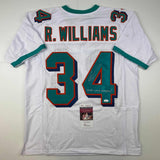 Autographed/Signed Ricky Williams Smoke Weed Inscribed Miami Jersey JSA COA