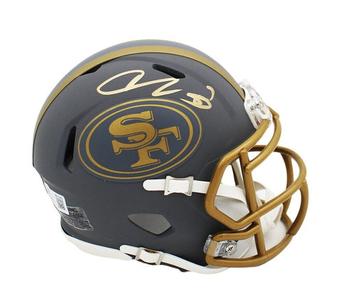 Vernon Davis Signed San Francisco 49ers Speed Slate NFL Mini Helmet