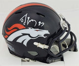 Ed McCaffrey Signed Denver Broncos Mini Helmet (JSA COA) 49ers Christian's Dad