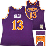 SUNS STEVE NASH AUTOGRAPHED PURPLE M&N 2005-06 JERSEY XL BECKETT 233680