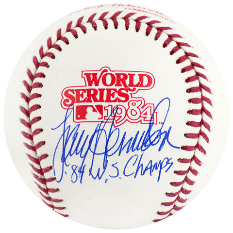 Larry Herndon Signed Rawlings 1984 World Series Baseball w/84 Champs - (SS COA)