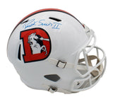 Patrick Surtain II Signed Broncos Speed Full Size Alternate Snowcap Helmet