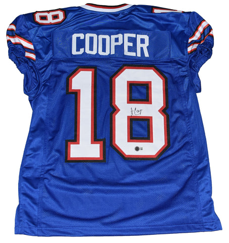 AMARI COOPER AUTOGRAPHED BUFFALO BILLS #18 BLUE GAME CUT JERSEY BECKETT