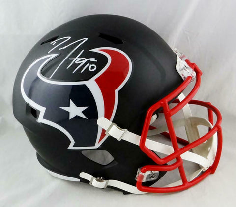 DeAndre Hopkins Autographed Texans Flat Black Speed F/S Helmet - JSA W Auth *W