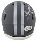 Cowboys Tony Dorsett Authentic Signed Slate Speed Mini Helmet BAS Witnessed