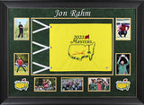 John Rahm Authentic Signed & Framed 2023 Masters Pin Flag PSA/DNA #AM92864