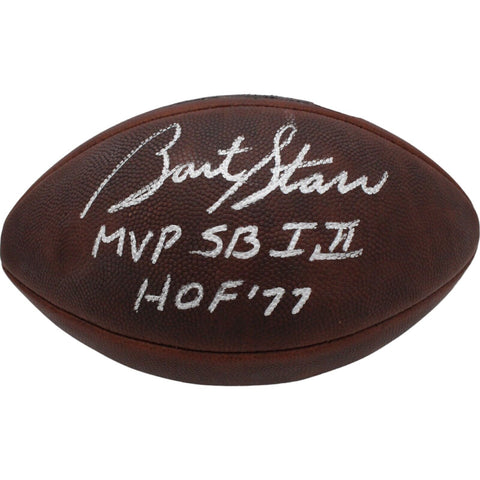 Bart Starr Signed Green Bay Packers Football HOF SB MVP JSA 46049