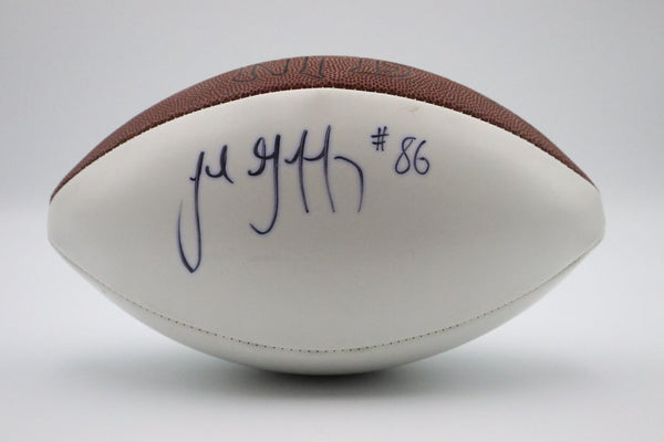 Jabar Gaffney Autographed White Wilson Football