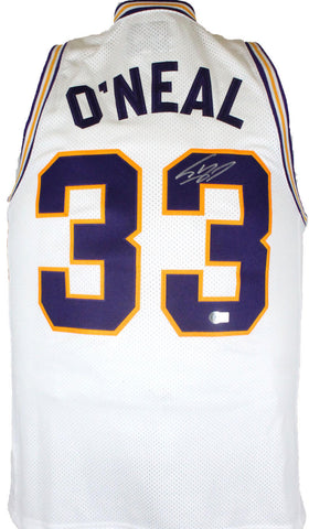 Shaquille O'Neal Autographed LSU White Retro Brand Jersey-Beckett W Hologram