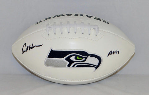 Curt Warner Autographed Seattle Seahawks Logo Football with ROH and JSA W Auth