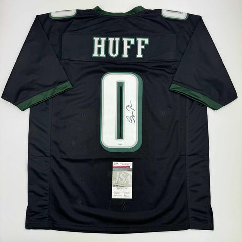 Autographed/Signed Bryce Huff Philadelphia Black Football Jersey JSA COA