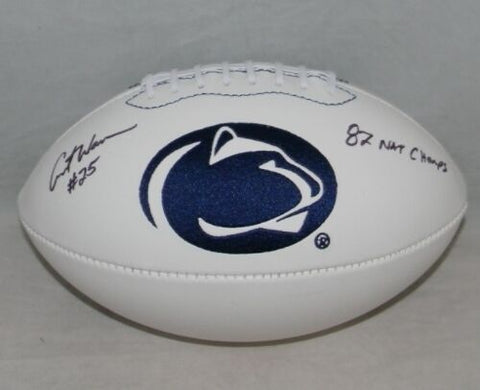 CURT WARNER AUTOGRAPHED SIGNED PENN STATE NITTANY LIONS LOGO FOOTBALL JSA