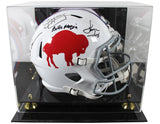 Bills (3) Kelly, Thomas & Reed Signed 65-73 TB F/S Speed Rep Helmet W/ Case BAS