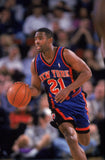 Charlie Ward Signed New York Knicks Jersey PSA COA/ Florida State Heisman Winner