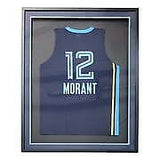 Ja Morant Memphis Signed Framed Navy Blue Basketball Jersey BAS